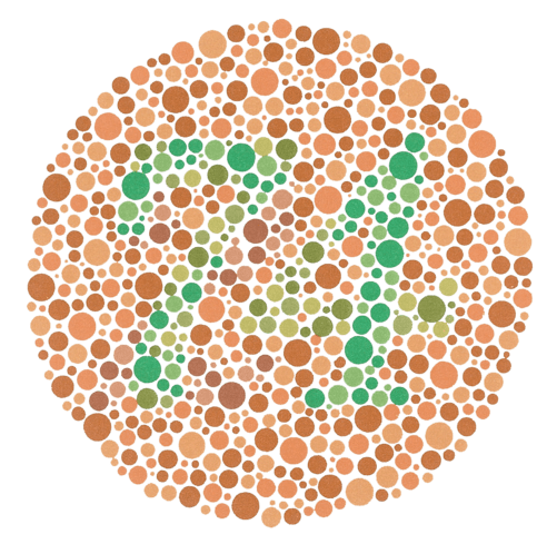The number 74 formed by shades of green bubbles on a circular background of orange and brown bubbles.